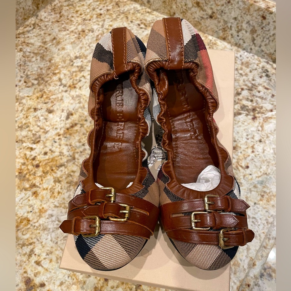 Burberry Nova Check canvas ballerina flats size- 39